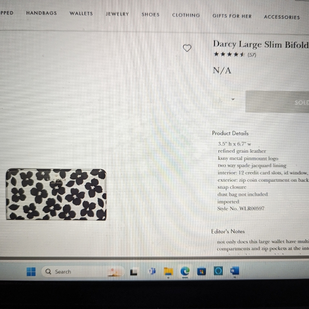 Kate Spade Darcy large wallet